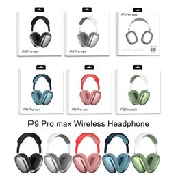 P9 Pro Max Wireless Over-Eard Bluetooth Réglable CHEPHONES ACTIVE ACCORDE ANNULLAGE HIFI SON SON SON MICROPHONE