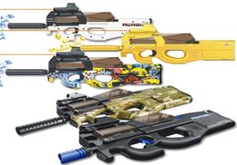 P90 Toy Gun Assault Sniper Bullet Water Bullet Activités Outdoor Activités CS Game Electric Brarst Paintball Pistol Toys for Children4633594