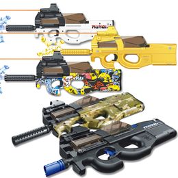 P90 jouet pistolet assaut Sniper balle à eau modèle activités de plein air CS jeu électrique rafales Paintball pistolet jouets pour enfants