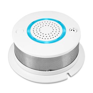 PA - Detector de alarma de humo y temperatura inalámbrico 2 en 1 WiFi de 438 W con respaldo de batería