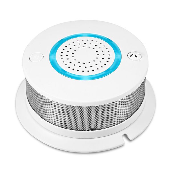 PA - 438W WiFi Détecteur d'alarme de fumée et de température sans fil 2 en 1 avec batterie de secours