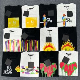 Pa Summer T-shirt à manches courtes T-shirt Designer Polo pour hommes T-shirt en coton de haute qualité Hommes et femmes Vêtements hip hop Lettre d'ange T-shirts imprimés