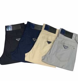 PPP Designer Luxe herenkledingbroek Khaki zakelijke broek Casual broek modemerk Solid Color Leggings Black Blue Grey 4 Color