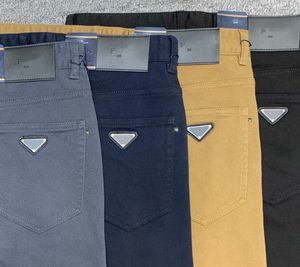 Pantalones de vestir de lujo para hombre de diseñador PAA, pantalones caqui de negocios, pantalones casuales, mallas de color sólido de marca de moda, negro, amarillo, 4 colores