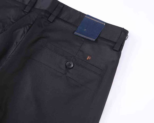 PAA Diseñador de lujo Pantalones de algodón 2024 Pantalones de vestir para hombres Pantalones de negocios Pantalones casuales Marca de moda Leggings de color sólido Negro Azul marino