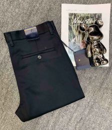 PAA Designer luxe pantalons habillés pour hommes P kaki pantalons d'affaires pantalons décontractés marque de mode père leggings de couleur unie noir en gros