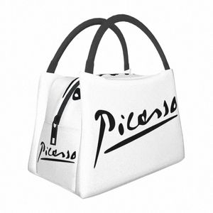 Pablo Picasso Signature thermique Isolate Lunch Sac Animal Sketches Portable Lunch Tote For Outdoor Cam Travel Meal Food Box P1OI # #