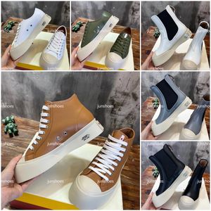 Plataforma Pablo Zapatilla de deporte con punta grande diseñador Hombres Mujeres Zapatos casuales moda británica retro Mary Jane Chelsea botas cuero de piel de becerro de lujo Suela de goma Zapatillas altas