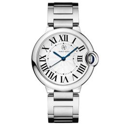 Pablo Raez Nouveau homme de montre de haute qualité / Femme Relogio Silver Luxury Pliage Clasp Fashion Wristwatch Gift Reloj Mjer H1012