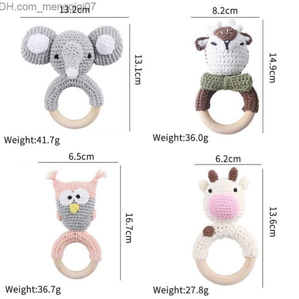 Porte-tétine Clips # 1 ensemble de bébé Crotale au crochet Amigurumi hibou éléphant Rattlesnake personnalisé nouveau-né attache-tétine Montessori Z230805