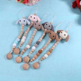 Clips soportadores de chupeteros# baby pacifier cadena clip de crochet cartoon para cuidado de animales aparatos soportes de madera de madera de bricolaje bracket virtual d240521