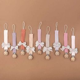 Pacifier Holders Clips# Baby Pacifier Clipketen Hanger Soft Bow Decoratie Poskier Clip Bracket Strap Pasgeboren Decoratie D240521