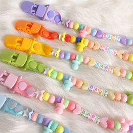 Clips de soporte de chupete# baby pacifier clip silicone beads recién nacidos anti -pérdida soporte de dientes baby dientes de ducha accesorios de ducha D240521