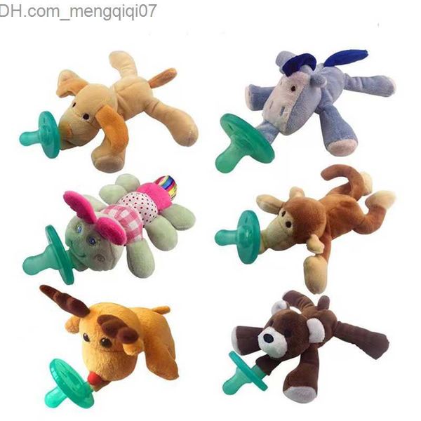 Chupetes Clips # Bebé chupete de silicona lindo animal de dibujos animados en forma de chupete desmontable muñeca bebé salir a dormir chupete herramienta bebé juguete Z230804