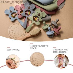 Porte-sucettes Clips # Sucettes pour bébé 5 pièces / set Sucettes à main en silicone Bavoirs pour bébé sans bisphénol A Sucettes émotionnelles Jouets Montessori Dents de bébé Z230805