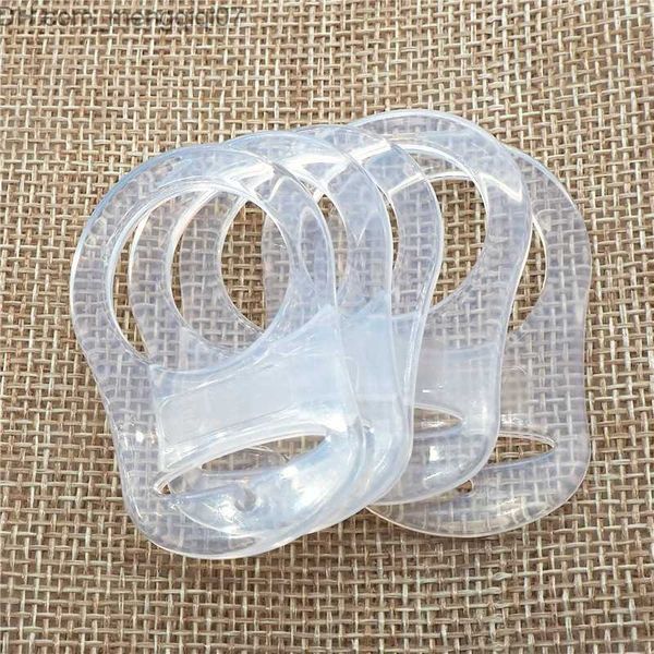 Porte-sucettes Clips # Chenkai 50 pièces silicone transparent Mam anneau DIY bébé sucette factice NUK adaptateur transparent O-ring support chaîne jouet accessoires Z230804