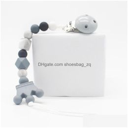 Les supports de sucette clips Sil Perles chaînes et services de dents accessoires d'alimentation pour bébé