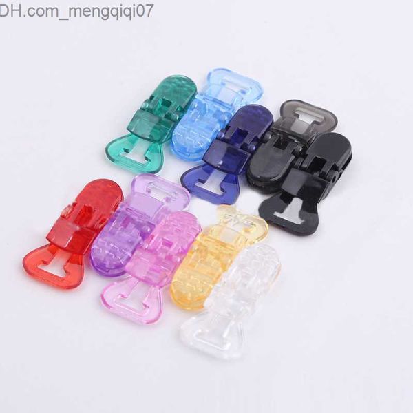 Clips para chupetes # Sutoyuen 30pcs 10MM plástico transparente T-clip Mam baby chupete clip Chupete / Nuk / Juguetes / Guantes colgantes / Soporte Linky Z230804