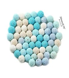 Chupetes 60 piezas 20 mm Chunky Round Crochet Cuentas de madera Bebé Mordedor Enfermería Haciendo Crafts7964384