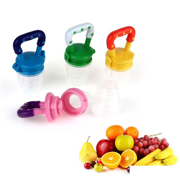 Sucettes bébé Teether Nipple Sucette Fruit Food Mordedor Sila Bebe Sile Teethers Sécurité Feeder Bite Alimentaire Bpa Drop Livraison Enfants Otkqs