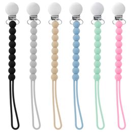 Fopspeen# Bead Silicone Theether Dummy Baby Teits Chain Holder Holder Pacifier Clip