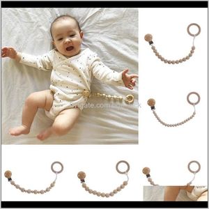 Pacifications # nourrir bébé, enfants maternité mignonnes naturelles en bois naturel en bois de sutumeuse clip infirmière infirmière teether chaine cadrante cadeau bébé gouttes