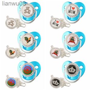 POCIFIERS# GYPSY ROMANY BABY POIFICIER PAMBOBY SILICONE POCIFIER METALLISCHE BLAUWE BLING BUIL BUIDEN BPA gratis baby soere dummy x0804