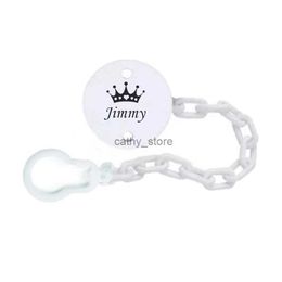 Pacificadores# Miyocar Custom Any Name Unique Design Crown Crown Pacifier Clip Dummy Clip BPA Regalo único gratis para Baby Showerl2403 recién nacido