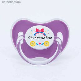 Sucettes # MIYOCAR personnalisé n'importe quel nom coloré princesse style sucette factice sans BPA cadeau unique pour nouveau-né baby showerL231104