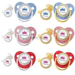 Pacifications # Nouveau bébé Pacification Clips Couronne princesse Prince Pacification Holder Silicone Nipple Luxury Infant Teether New Born Shower GiftsL2403