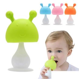 Fopspenen # Sile Baby Bijtring Voor Tanden Paddestoel Tandjes Speelgoed Rammelaar Molaire Zachte Veiligheid Tandvlees Gift Zz Drop Levering Kinderen Moederschap Feedi Dhtuh