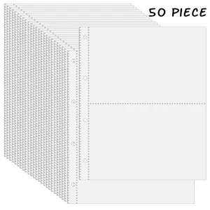 Pack 100 Zakken A4 4 Gaten Bindmiddel Refill 5R 7 inch Postkaart Po Papier Houder Kaart Boek 6R 15x20 Voor Ring Losbladige Innerlijke