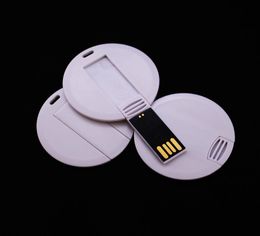 Pack 100 pièces 128MB256MB512MB1GB2GB4GB8GB16GB carte ronde clé USB 20 mémoire Flash clé USB vierge blanc costume pour Logo4333749