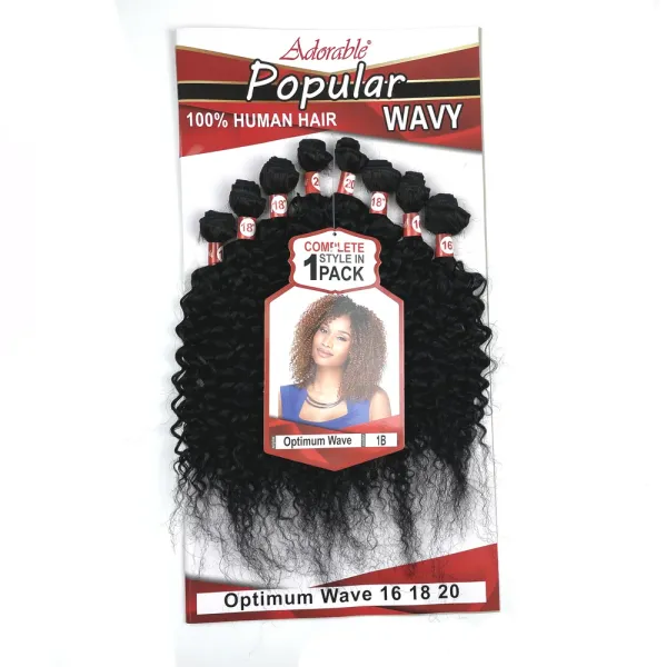Paquete Adorable Paquete de traje de color negro natural Kinky Curl Animal Tejido de cabello sintético mixto para mujer negra 20 pulgadas Onda óptima 8 piezas
