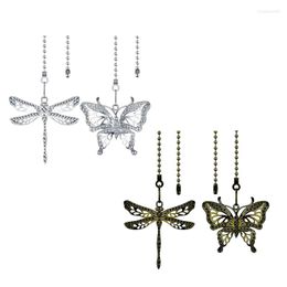 Pack plafondventilator trekketting set verlichting hanger extender Dragonfly en Butterfly