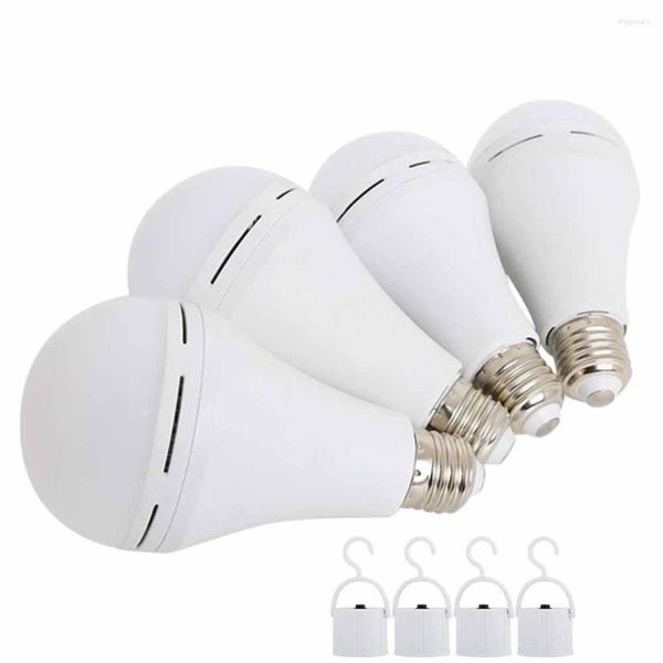 Confezione da 4 lampadine di emergenza a LED ricaricabili con batteria di backup