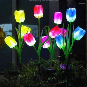 Pack Flower Solar LED Light Outdoor Garden Lawn Lamps for Vegetable Patch Patio and Country House Decoration