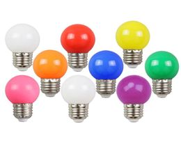 Paquet de 10 2W E27 LED Colored Bulb Bulb Blobe Bulbes pour les cordes de décoration intérieure en plein air8598730