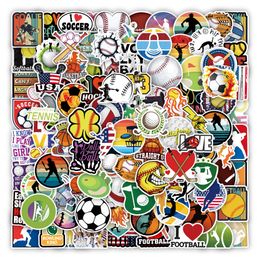 Pak van 100 stks balstickers voetbal bastetball honkbal softbal volleybal voor skateboard bagage laptop notebook helm water fles telefoontelefoon cickals