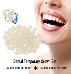 Paquet de 100pcs dentaire temporaire couronne dentaires antérieurs avant molaire de dentiste postérieur Produits dentaires matériaux de dentifrices Nature Color6568543