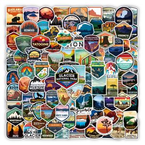 Pak van 100 stcs nationale natuurparkstickers waterdicht vinylsticker no-duplicaat voor skateboard bagage laptop notebook helm water fles telefoon auto stickers