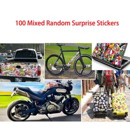 Pack van 100 stks willekeurige gemengde stickers hotesale waterdichte no-herhaal sticker kinderen speelgoed voor fles skateboard laptop notebook auto-stickers