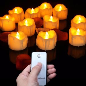 Pack Of 12 Or Not Remote New Year Candles,battery Powered Tea Lights,tealights Fake Led Light Easter Candle C19041901