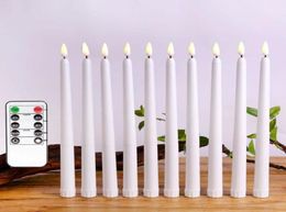 Paquet de 12 bougies de cône à LED sans flamme à distance chaude à distance sans flamme réaliste de 11 pouces de long chandelle de batterie en ivoire 2206062411715