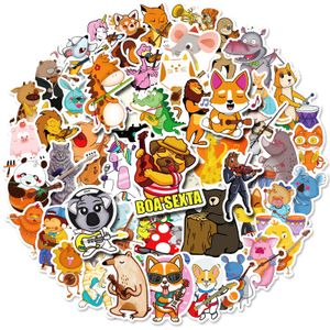 Pak van 50 stks dierenconcertstickers no-duplicate waterdichte vinylgraffiti-sticker voor bagage skateboard notebook water fles auto stickers kinderen speelgoed