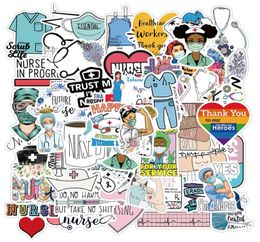 Pack van 50 Stuks Verpleegkundige Dag Stickers Verpleging Sticker Voor Bagage Skateboard Notebook Helm Waterfles Auto decals Kinderen Geschenken5696322