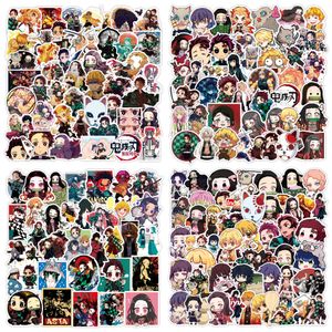 Lot de 50 autocollants de dessins animés en gros, mélanges de mangas et d'anime démons, pour ordinateur portable, skateboard, bouteille de moteur, bagages, autocollants étanches, lots en vrac, 6 groupes