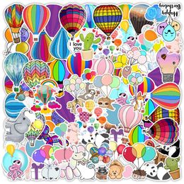 Paquete de 50 piezas al por mayor lindos globos lindos pegatinas de graffiti para equipaje monopatín portátil casco botella de agua calcomanías de coche regalos para niños