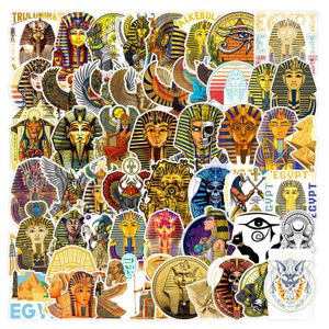 Lot de 50 Pcs En Gros Égyptien Pharaon Autocollants Étanche Sans Double Bouteille D'eau Cahier Planche À Roulettes Bagages Téléphone Cas De Voiture Décalques Enfants Jouets Dropshipping