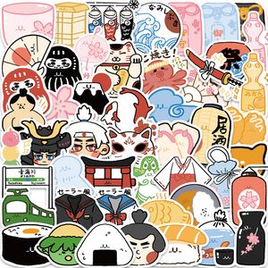 Pak van 50 stks groothandel Japanse graffiti-stickers no-dupliceren waterdicht voor bagage skateboard notebook helmhelm water fles telefoon auto stickers kinderen cadeaus